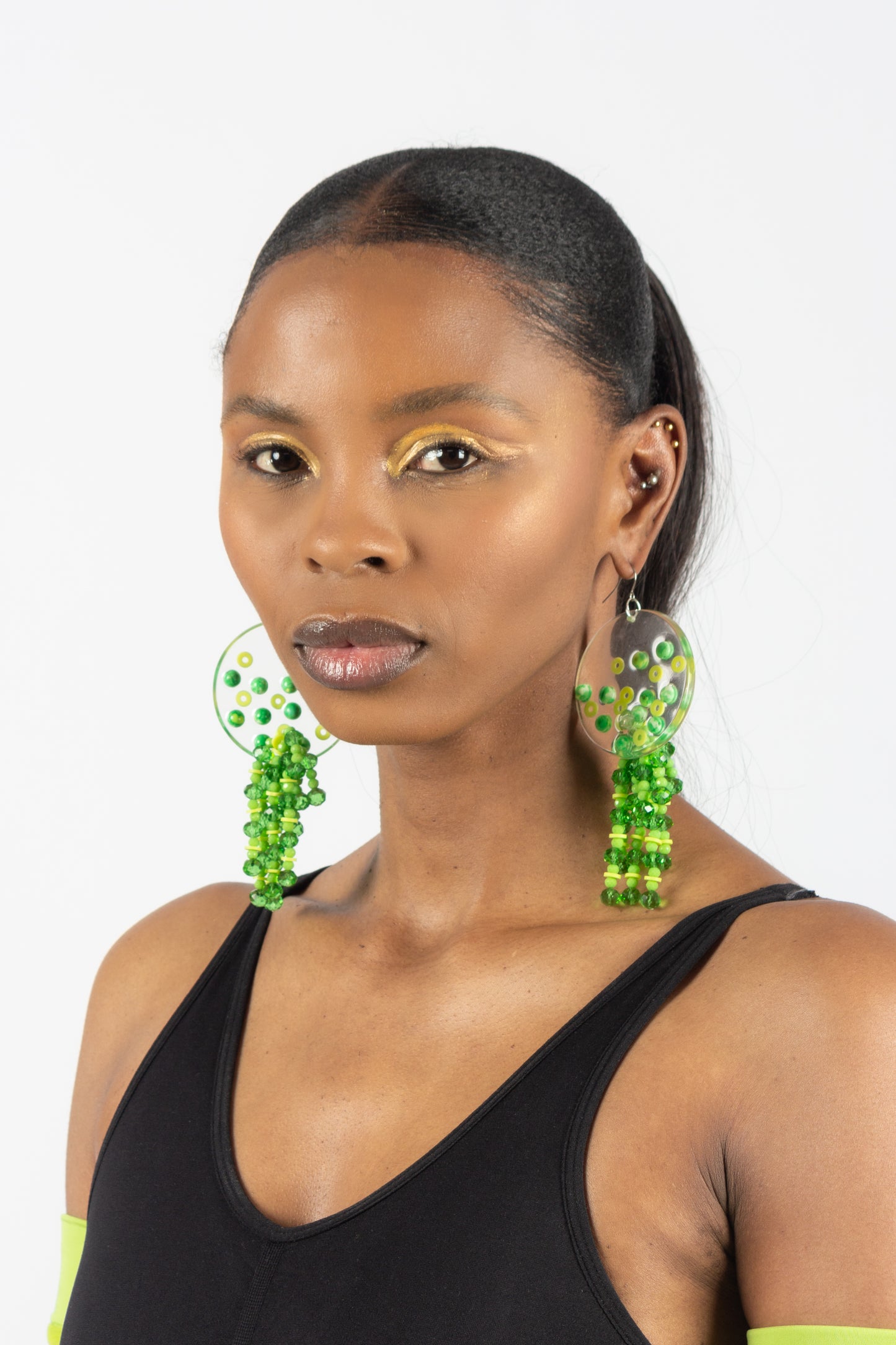 The Dynamism Earrings - Lime