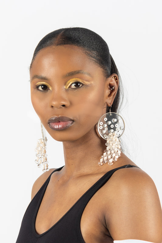 The Dynamism Earrings - White